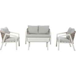 Salon de jardin avec coussins ni