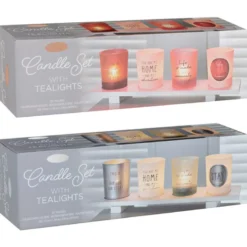 Set 4 bougies message
