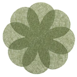 2 sets de table fleur vert