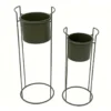 Set x2 cache pot metal sur pied