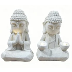 Statue bouddha assis solaire
