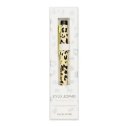 Stylo leopard et message