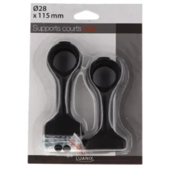 Support court x 2 d28 - noir mat