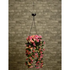 Suspension solaire panier fleuri