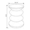Table apppoint / chevet ondule