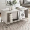 Table basse creme pieds dores