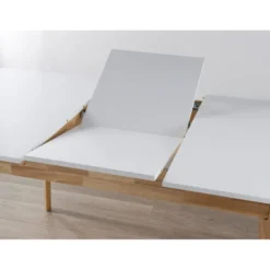 Table extensible 120/160cm blanc