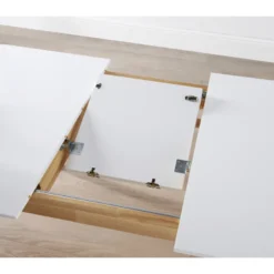 Table extensible 120/160cm blanc