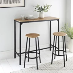Table haute avec 2 tabourets