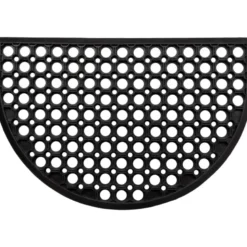 Tapis demi lune caillebotis noir