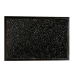 Tapis 80x120cm noir chine blanc