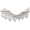 Toile hamac avec macrame creme