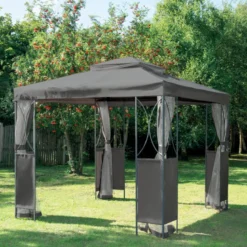Tonnelle 2.5mx2.5m avec rideaux