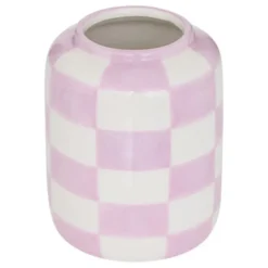 Vase ceramique damier