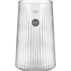 Vase en verre nervure