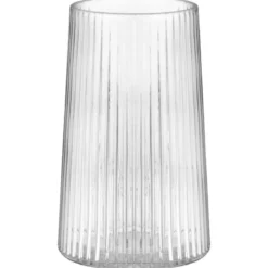 Vase en verre nervure
