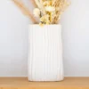 Vase strie porcelaine