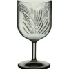 Verre a vin avec motif feuillage