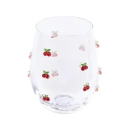 Verre bas fruit en relief