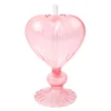 Verre en forme de coeur cotele
