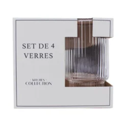 Verre strie 46cl x4