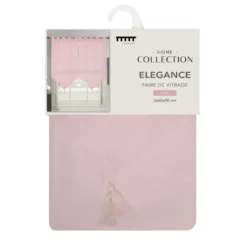 Vitrage x2 elegance 60x90cm rose