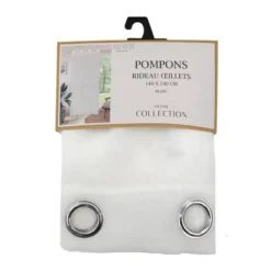Voile Aillets pompons 140x240cm