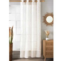 Voile type leaf ecru